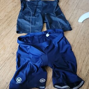 Canari Cycling Shorts in Black and Blue And A Pair Of 2xu